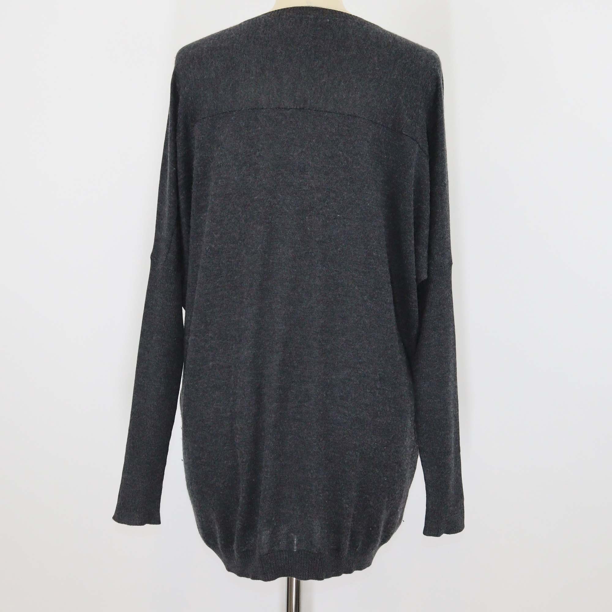 Vince Gray Silk Cashmere Oversized Pullover Sweater