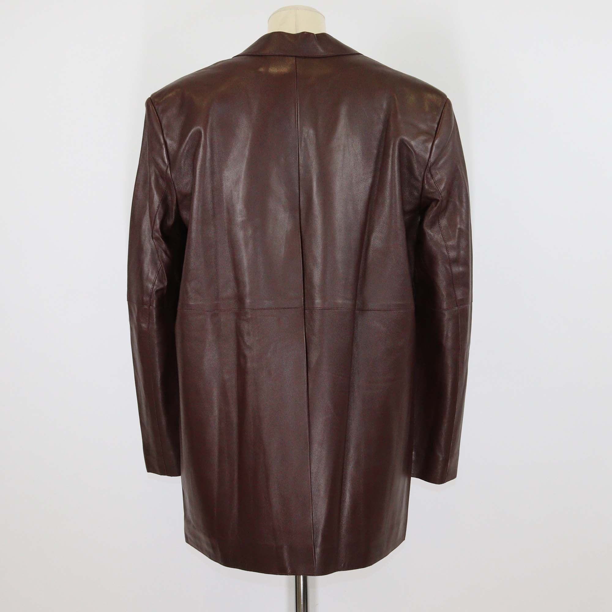 Aeron Brown Leather Mercedes Single Breasted Blazer
