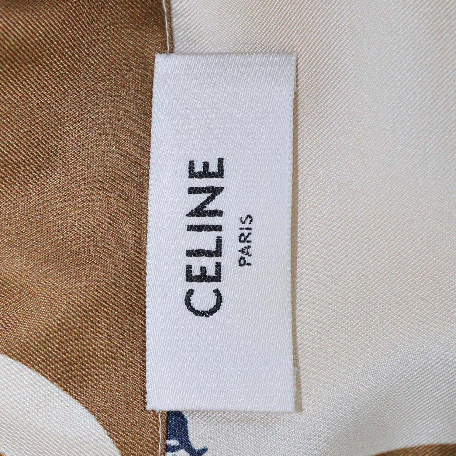 Celine Tricolor Silk Carriage Print Pyjama Short Sleeve Shirt