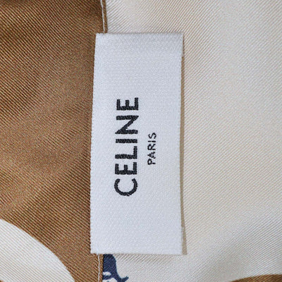 Celine Tricolor Silk Carriage Print Pyjama Short Sleeve Shirt