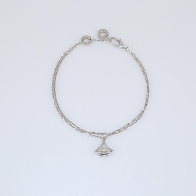 Bvlgari 18K White Gold Diamond Diva's Dream Bracelet Womens Bvlgari 