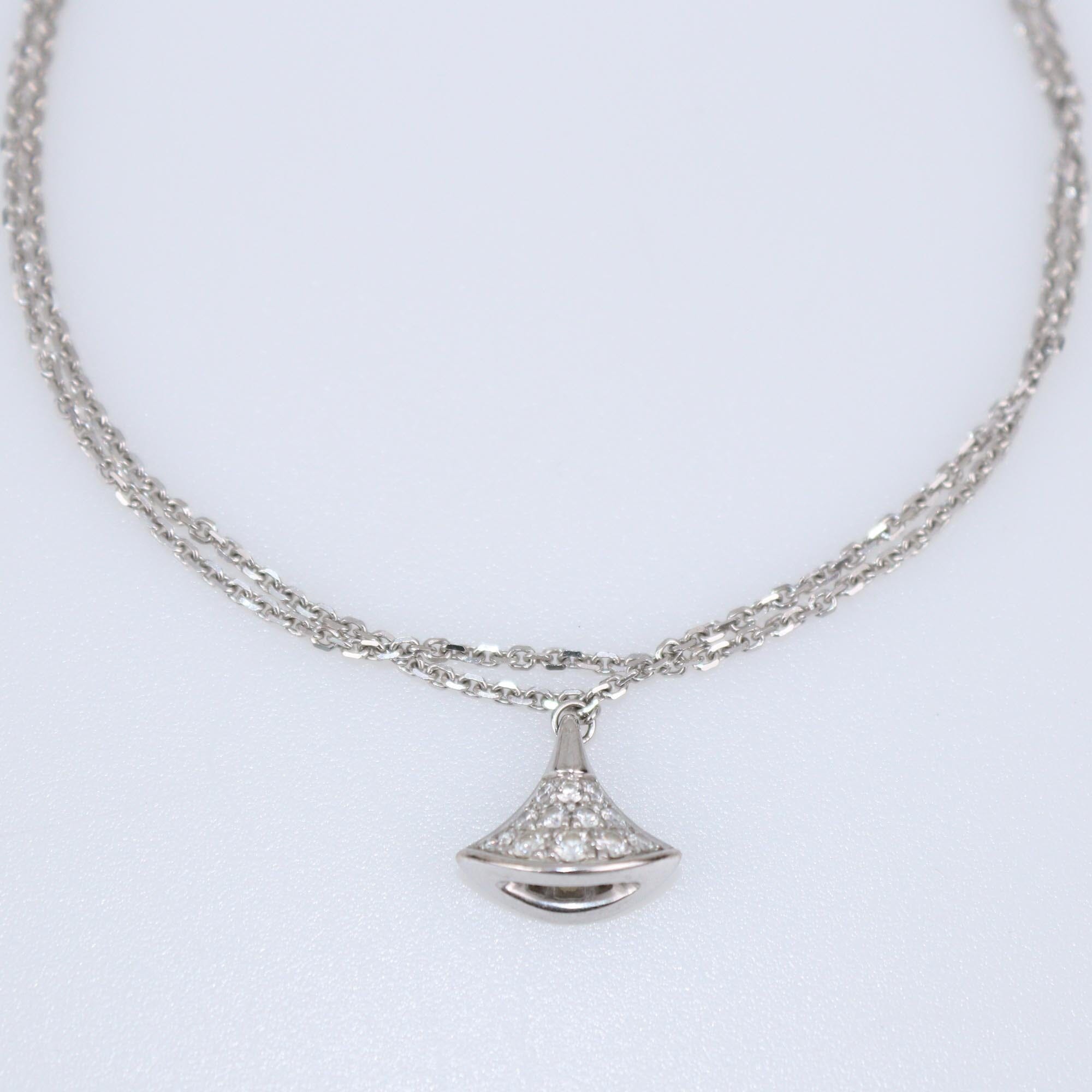 Bvlgari 18K White Gold Diamond Diva's Dream Bracelet Womens Bvlgari 