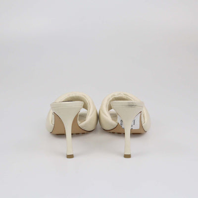 Bottega Veneta White Lido Heel Sandals Womens Bottega Veneta 