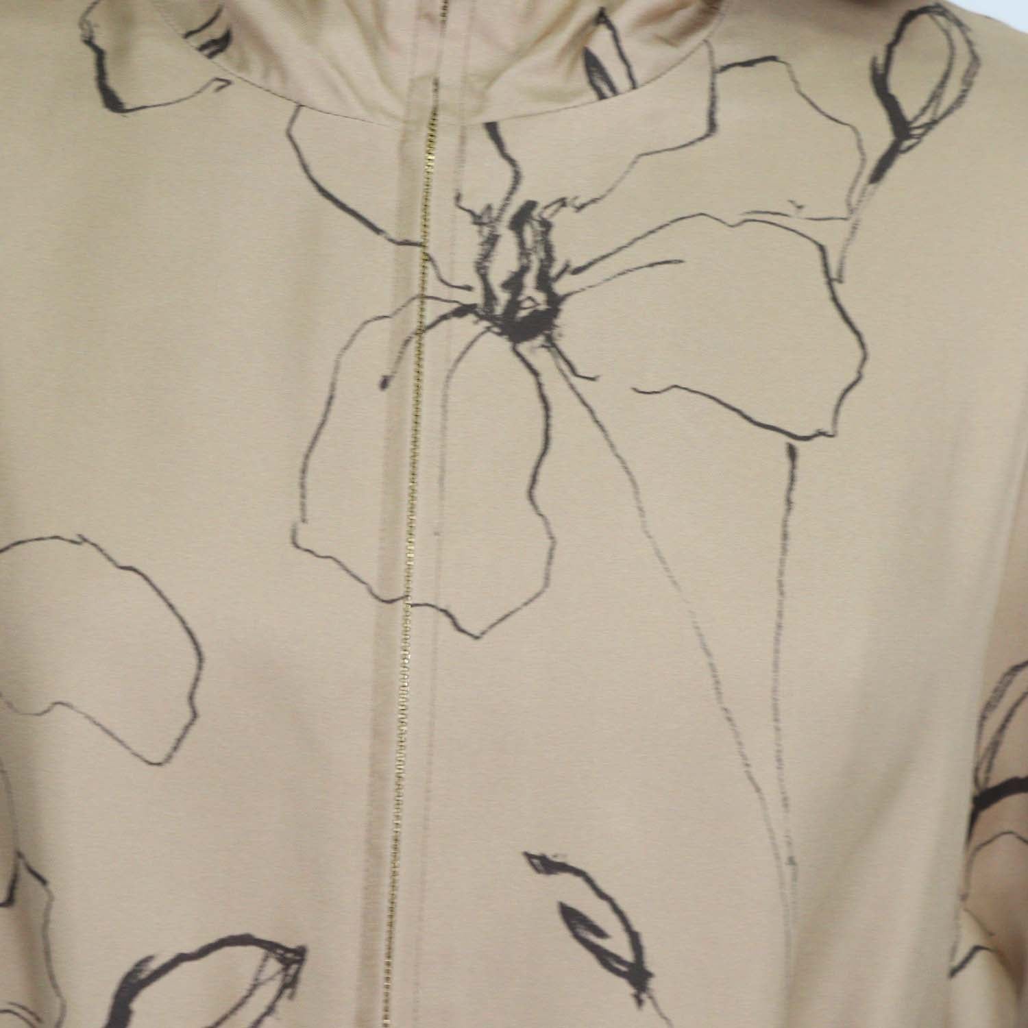 Loro Piana Cream Silk Rafael Aperitivo Bomber Hoodie Jacket