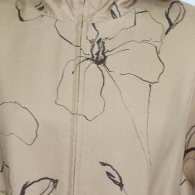 Loro Piana Cream Silk Rafael Aperitivo Bomber Hoodie Jacket