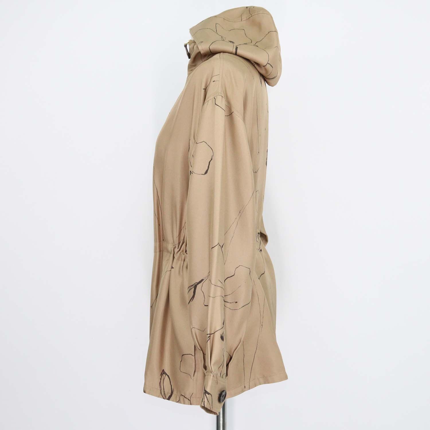 Loro Piana Cream Silk Rafael Aperitivo Bomber Hoodie Jacket