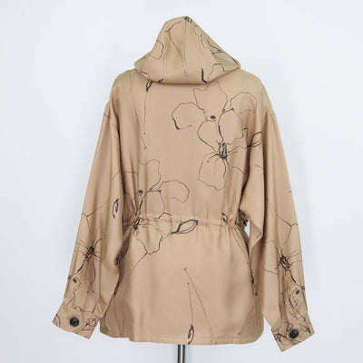 Loro Piana Cream Silk Rafael Aperitivo Bomber Hoodie Jacket