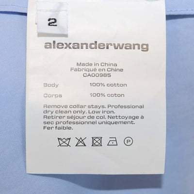 Alexander Wang Blue Cotton Cinched Button-Down Shirt