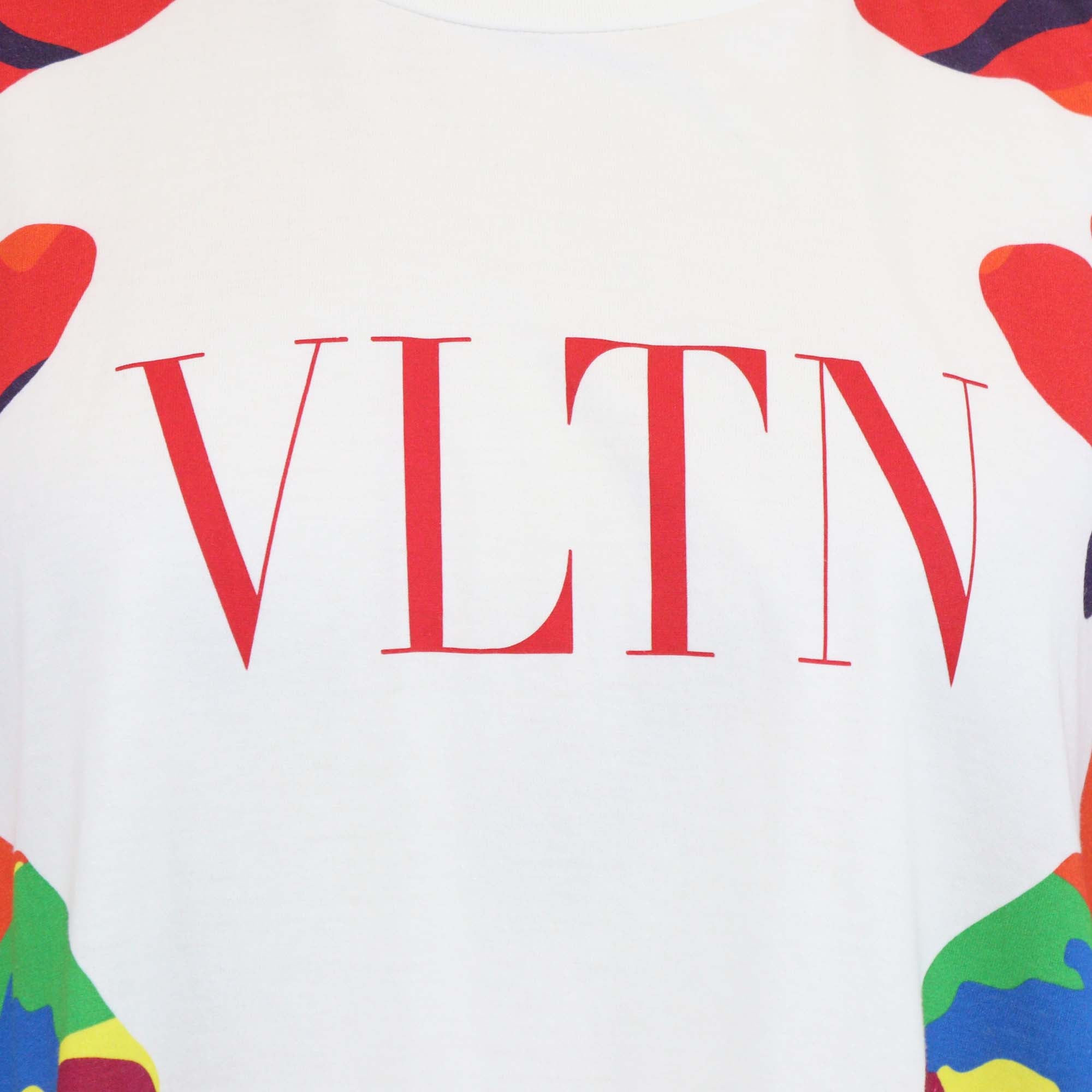Valentino Multicolor Cotton CAMOU7 Print T-Shirt