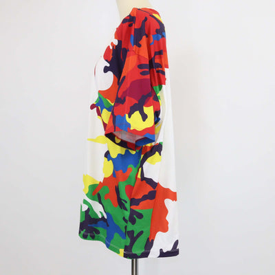 Valentino Multicolor Cotton CAMOU7 Print T-Shirt