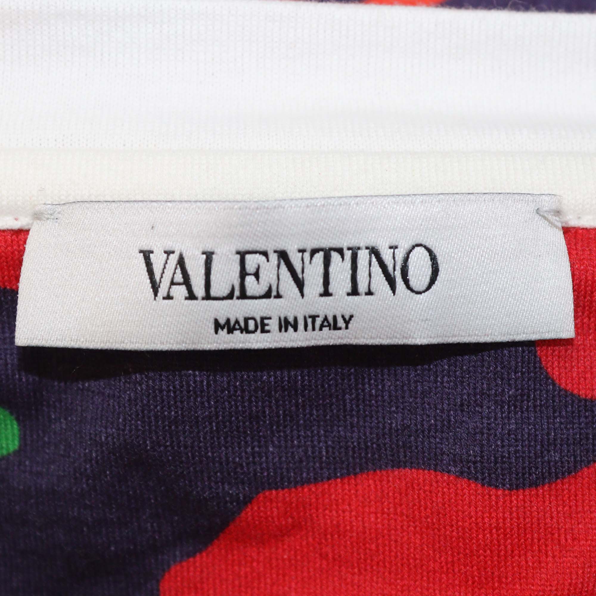 Valentino Multicolor Cotton CAMOU7 Print T-Shirt