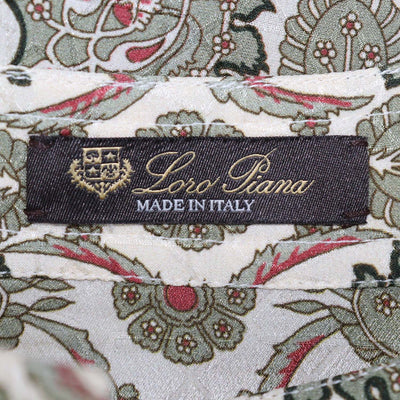 Loro Piana Green Silk Flower Echoes Print Antonella Blouse