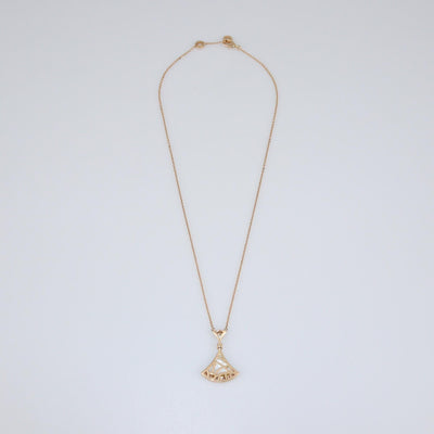 Bvlgari 18K Rose Gold Mother of Pearl & Diamond Divas' Dream Necklace Womens Bvlgari 
