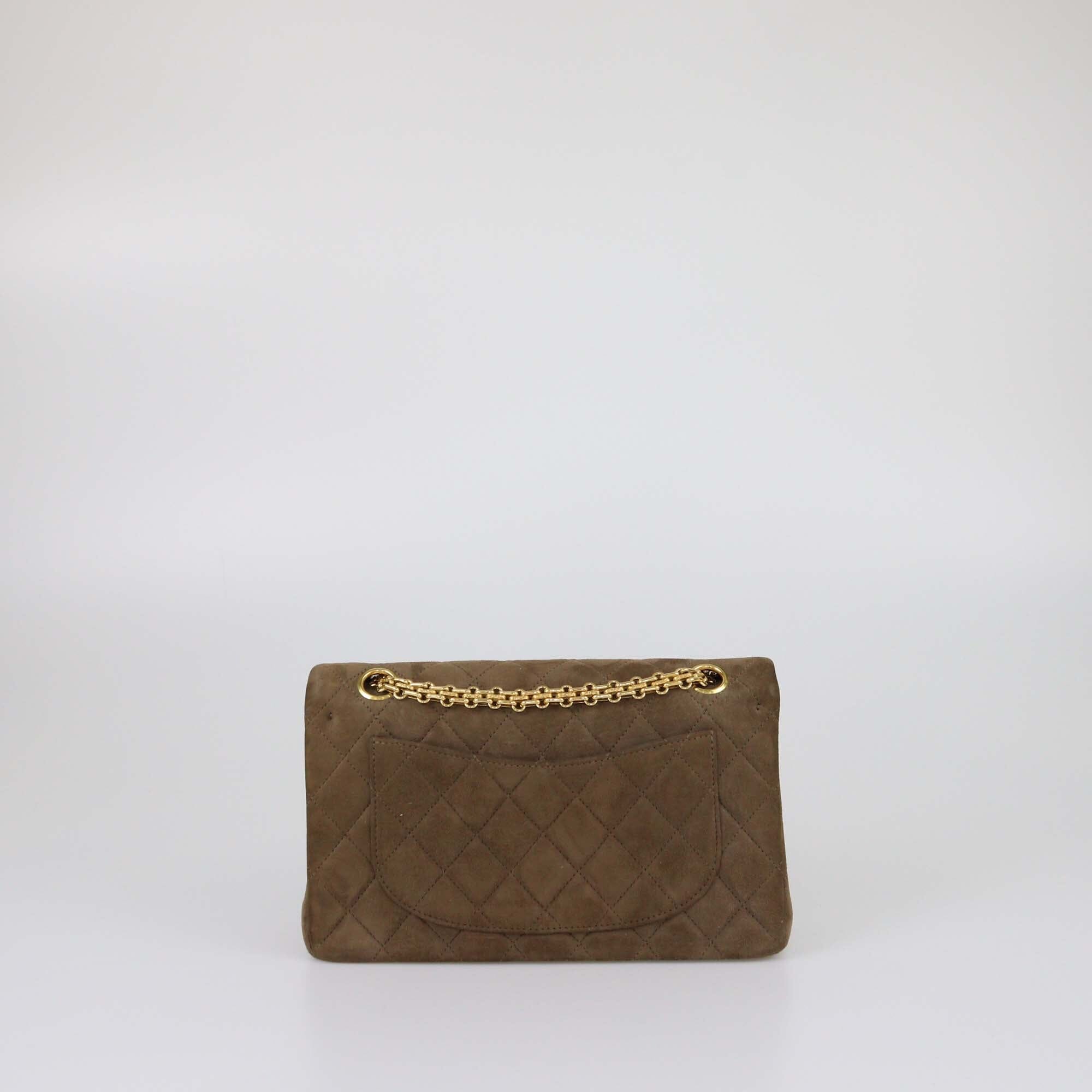 Chanel Brown Quilted 225 Reissue 2.55 Flap Bag Womens Chanel 