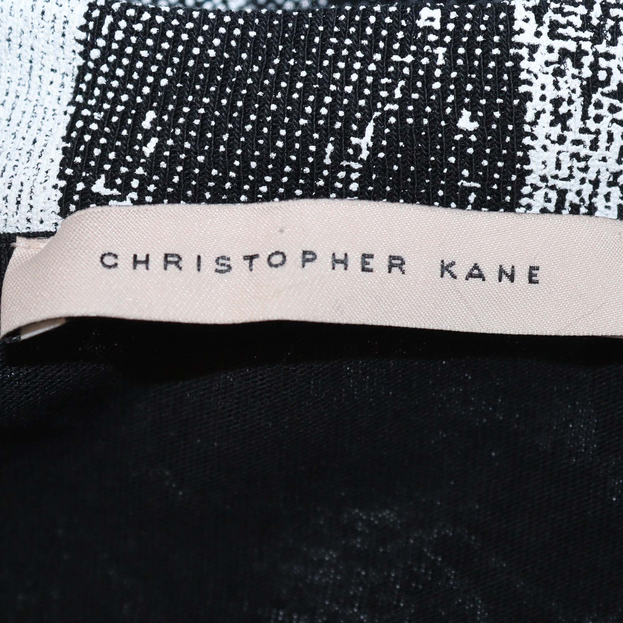 Christopher Kane Black/White Cotton Paint Splatter T-shirt