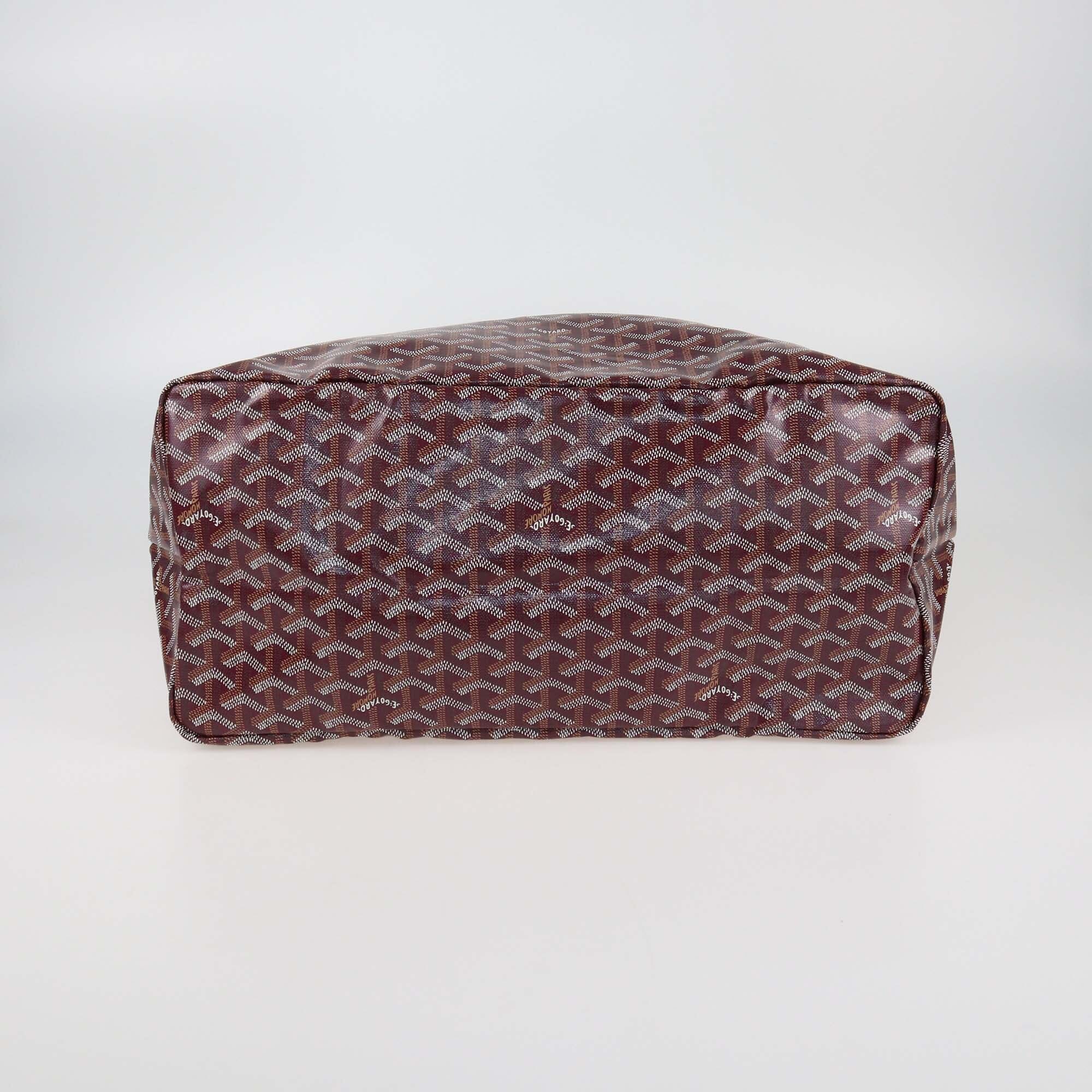 Goyard Burgundy Goyardine Saint Louis GM Tote Bag Womens Goyard 