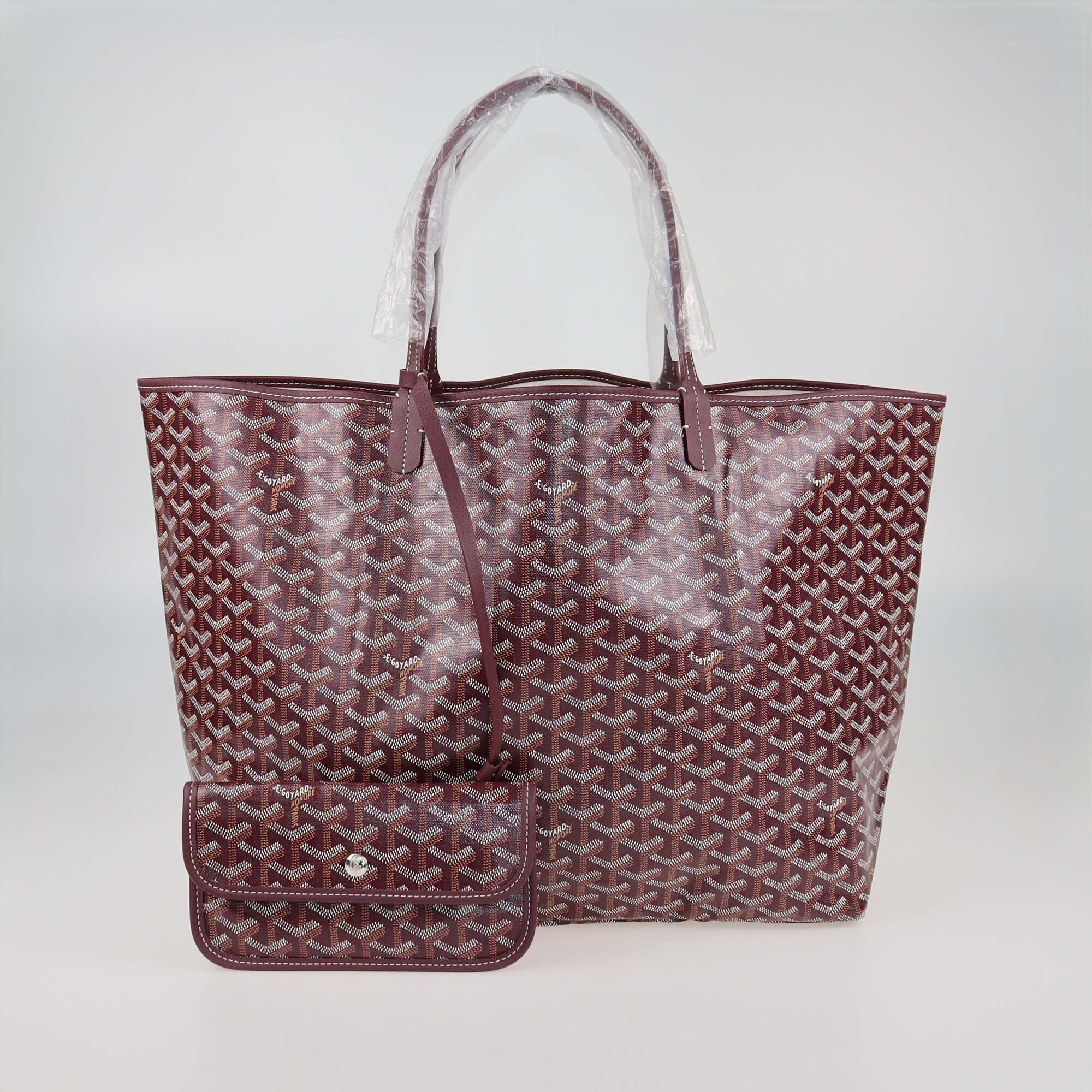 Goyard Burgundy Goyardine Saint Louis GM Tote Bag Womens Goyard 