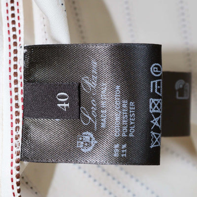 Loro Piana Cream Cotton Stripe Valerie Long Sleeve Shirt