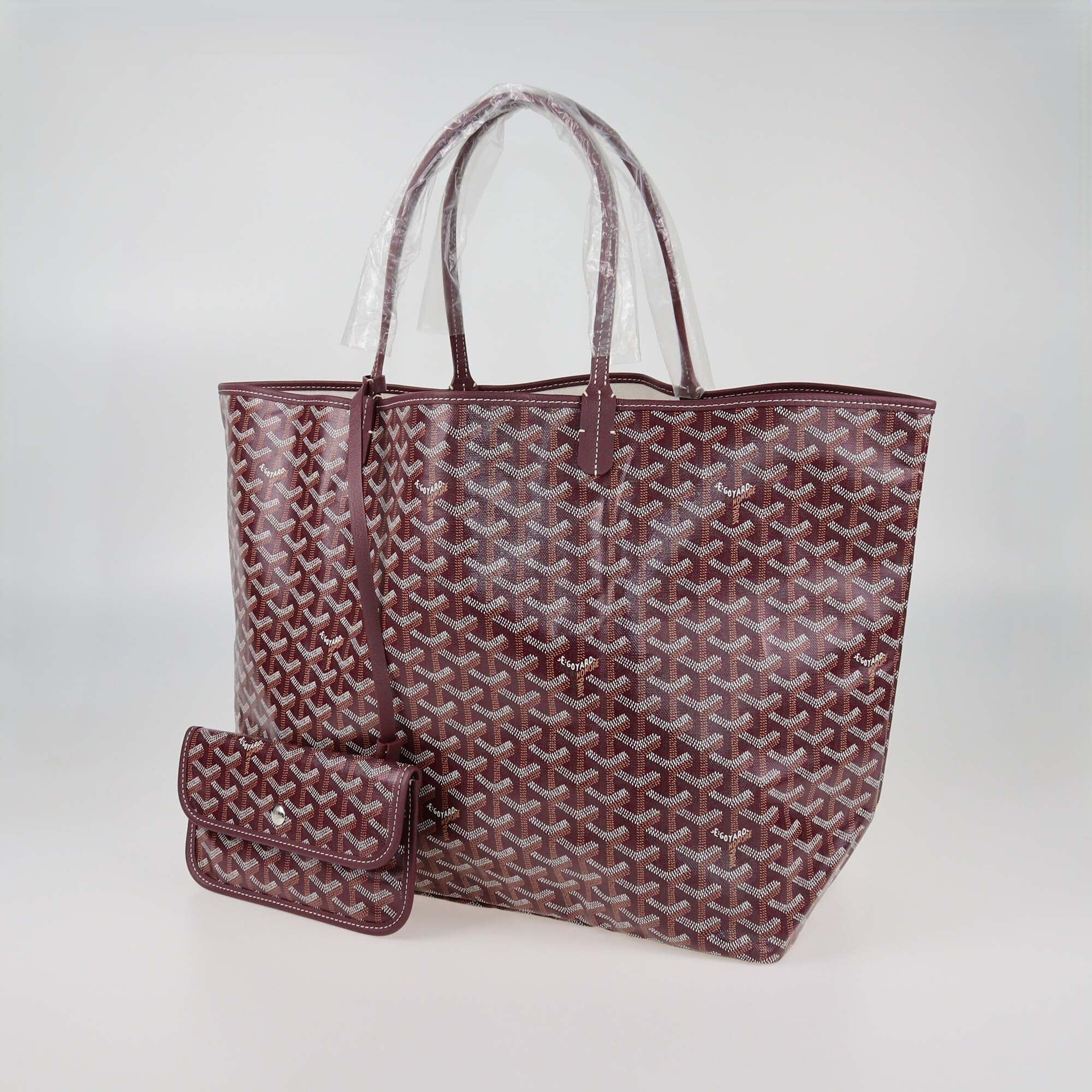 Goyard Burgundy Goyardine Saint Louis GM Tote Bag Womens Goyard 