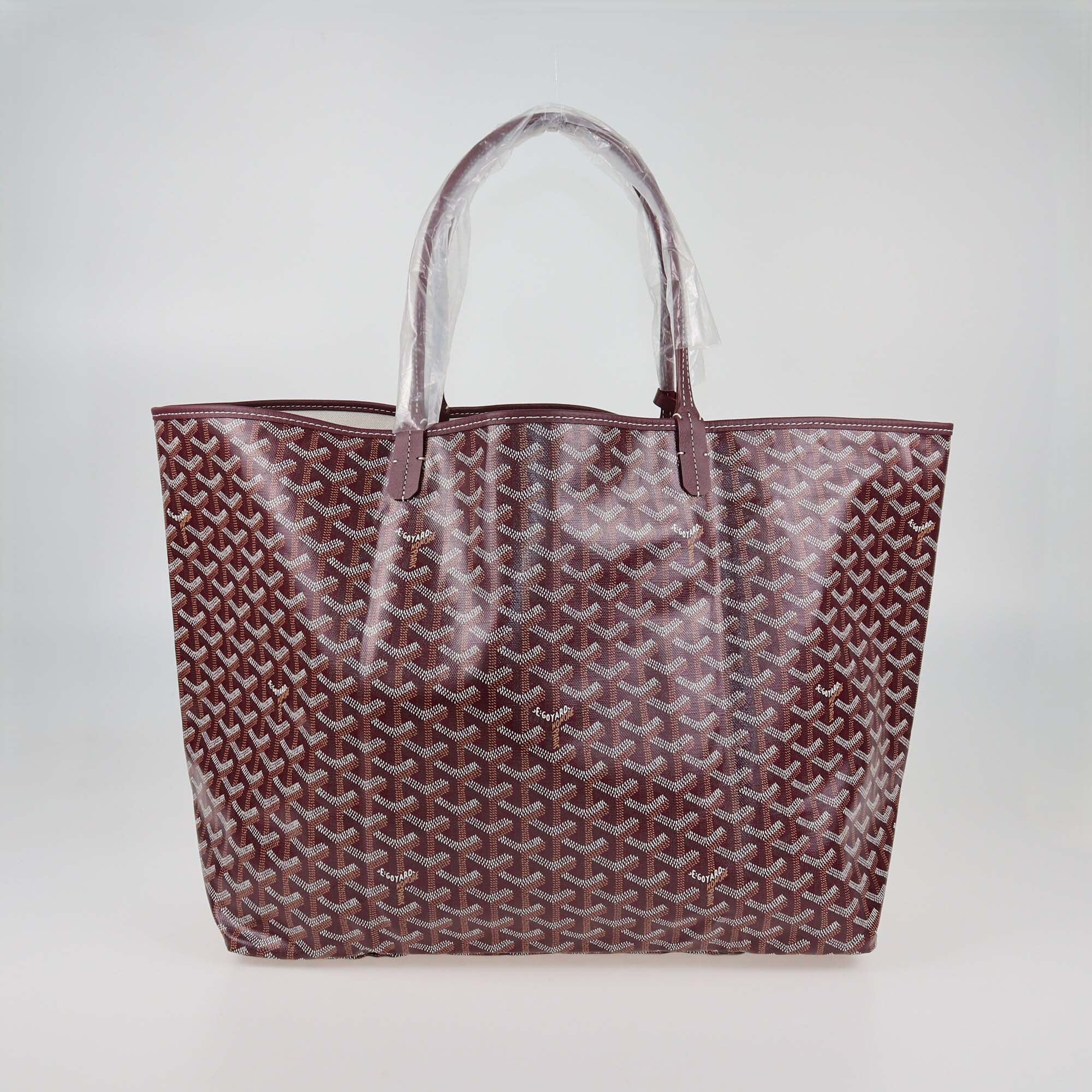 Goyard Burgundy Goyardine Saint Louis GM Tote Bag Womens Goyard 