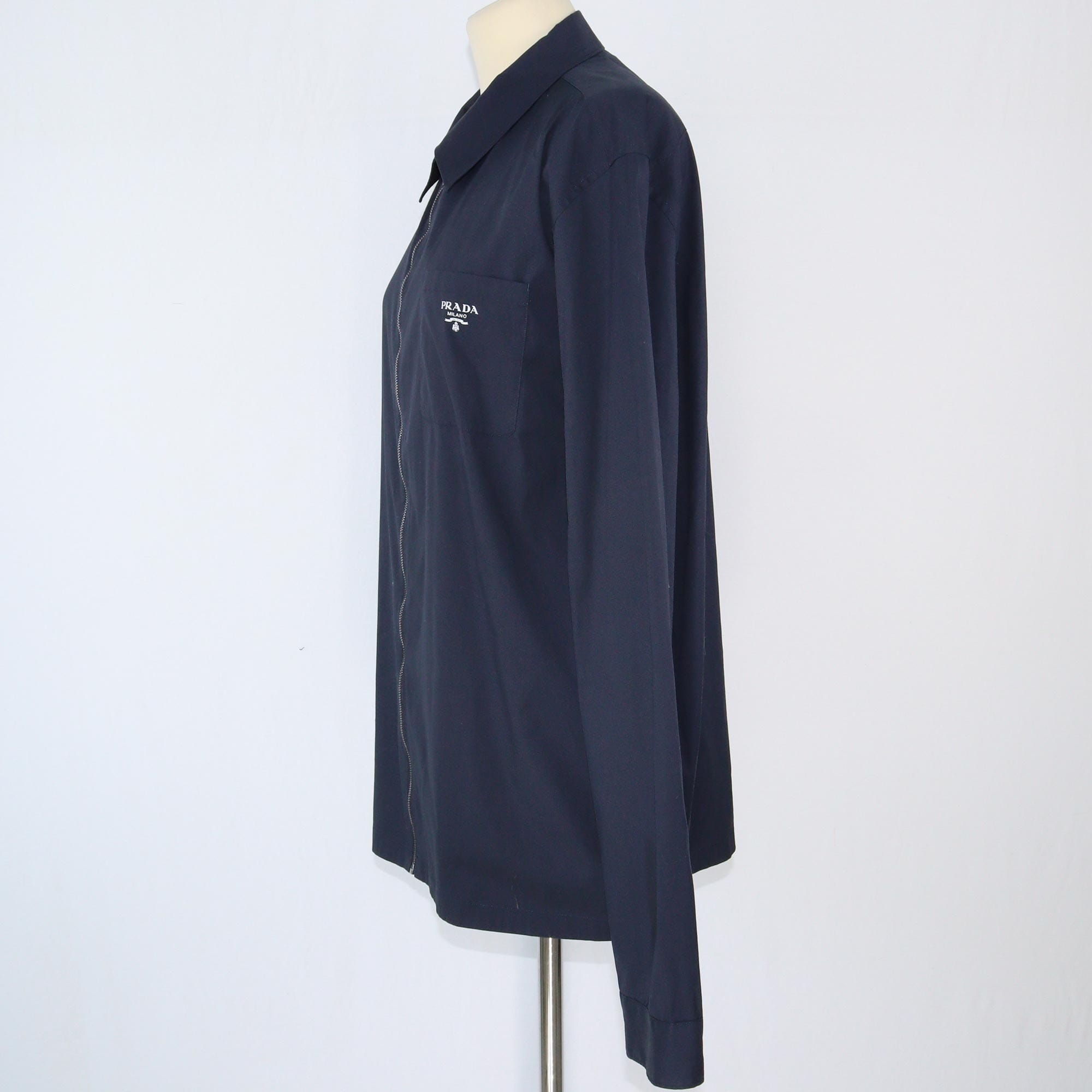 Prada Black Longsleeve Zipper Shirt Clothing Prada 