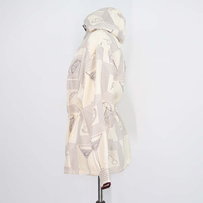 Loro Piana Khaki Silk Rafael La Lenia Bomber Hoodie Jacket
