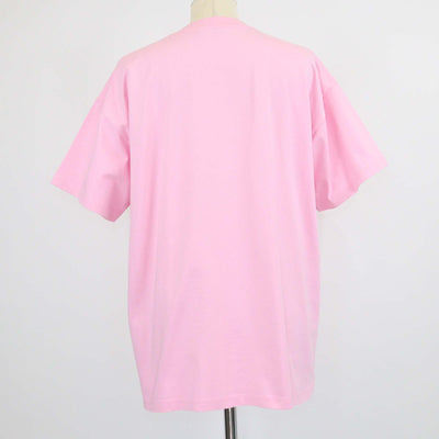 Balenciaga Baby Pink Cotton Dubai Logo Print T-Shirt
