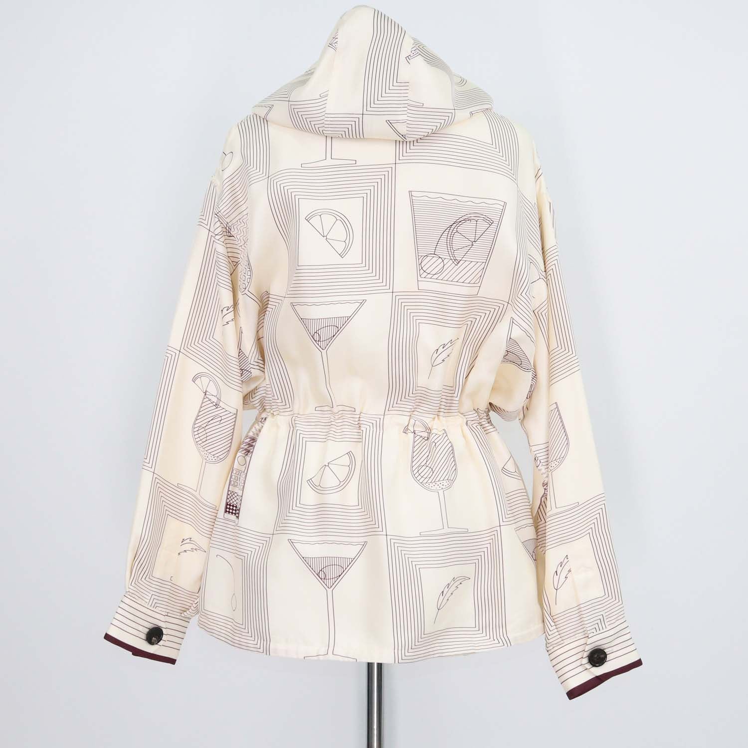 Loro Piana Khaki Silk Rafael La Lenia Bomber Hoodie Jacket