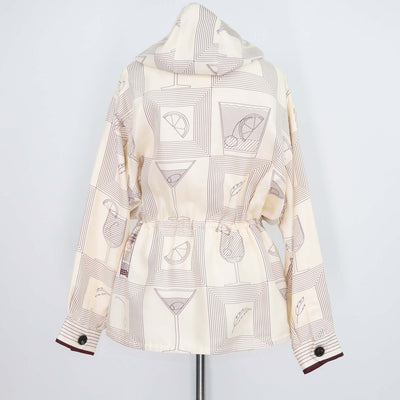 Loro Piana Khaki Silk Rafael La Lenia Bomber Hoodie Jacket