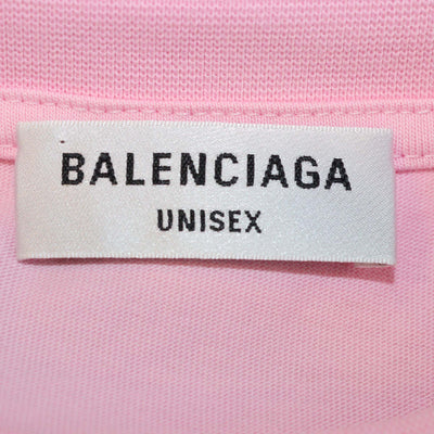 Balenciaga Baby Pink Cotton Dubai Logo Print T-Shirt