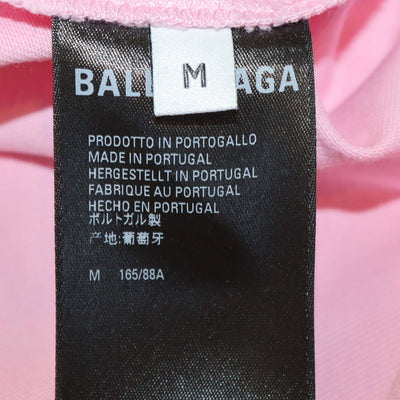 Balenciaga Baby Pink Cotton Dubai Logo Print T-Shirt