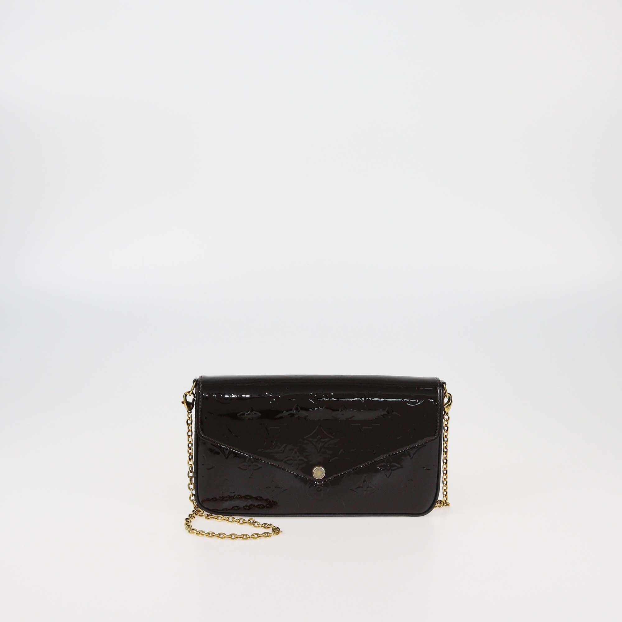 Louis Vuitton Amarante Monogram Vernis Felicie Pochette Womens Louis Vuitton 