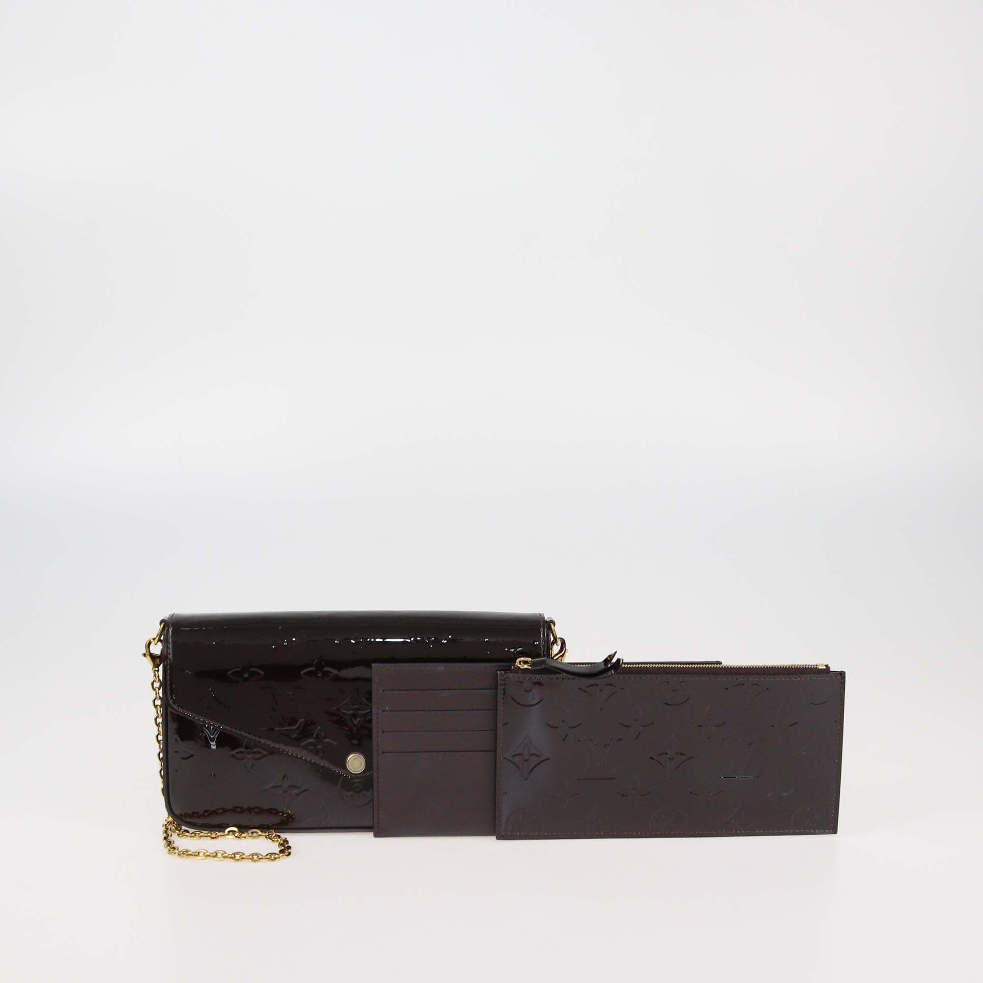 Louis Vuitton Amarante Monogram Vernis Felicie Pochette Womens Louis Vuitton 