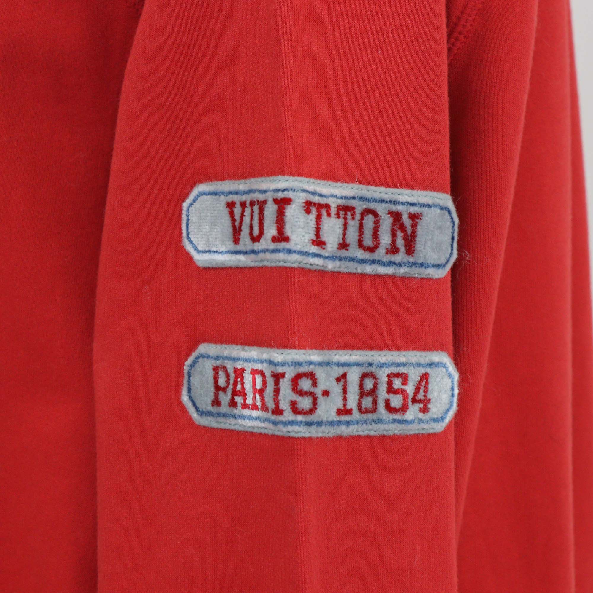 Louis Vuitton Red Cotton Logo Patches Sweatshirt