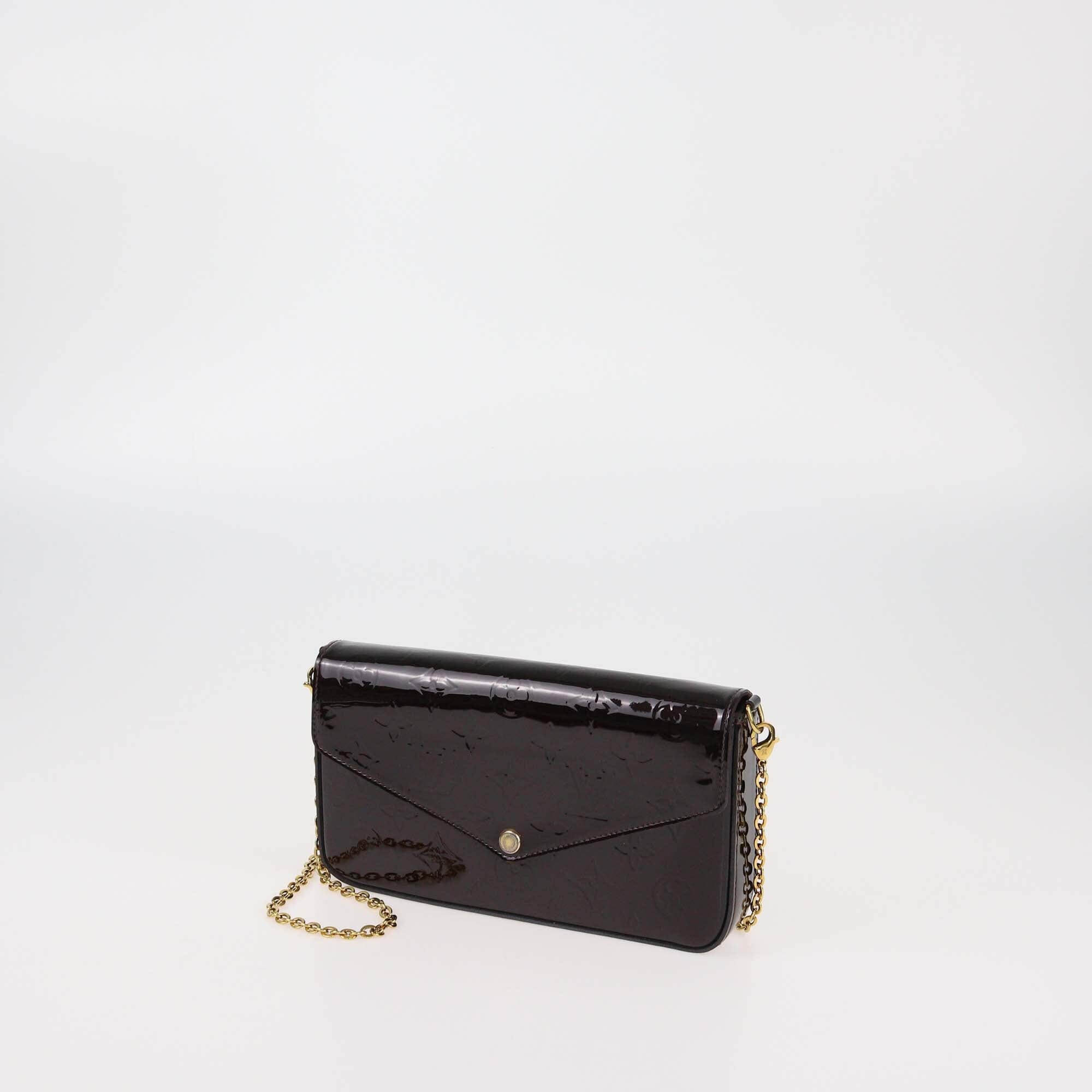 Louis Vuitton Amarante Monogram Vernis Felicie Pochette Womens Louis Vuitton 