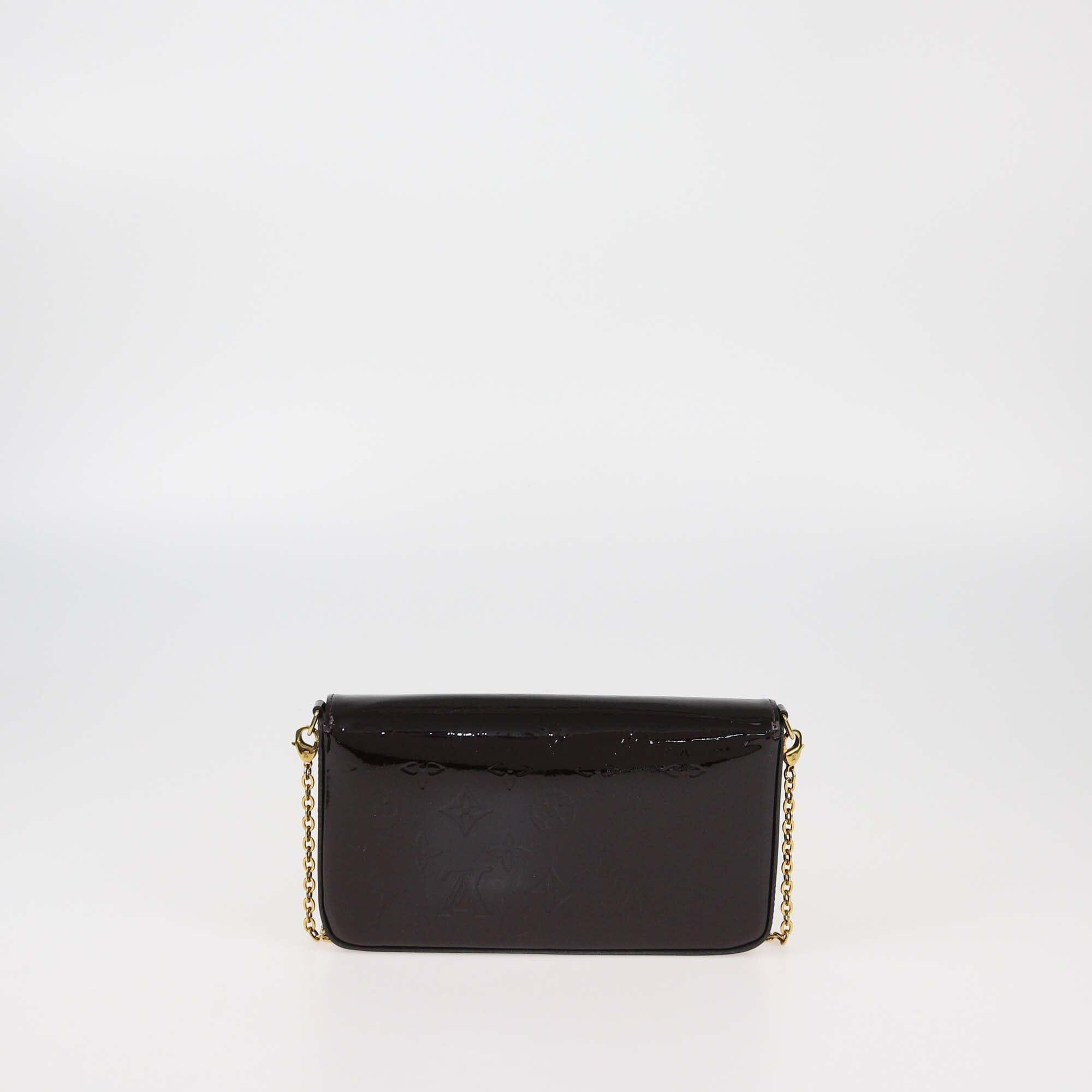 Louis Vuitton Amarante Monogram Vernis Felicie Pochette Womens Louis Vuitton 