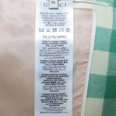 Gucci Green/White Checkered Wool Single Breasted Jacket
