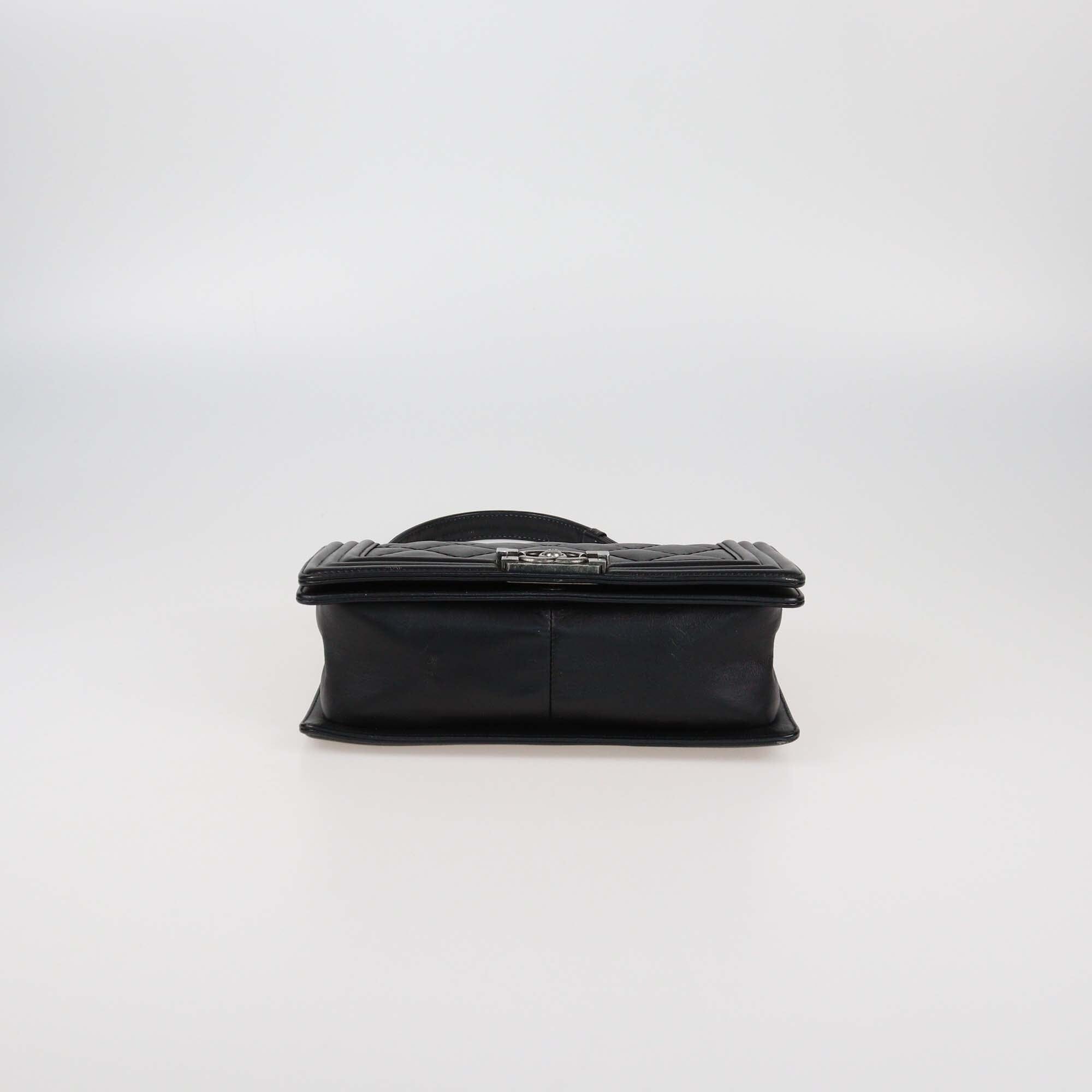 Chanel Black Quilted Medium Boy Flap Bag Womens Chanel 