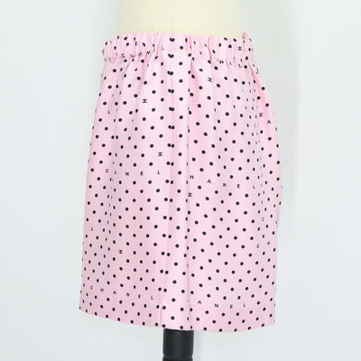 Chanel Pink Silk Polka Dot Mini Short