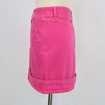 Jacquemus Pink Denim Le Splash Mini Skirt