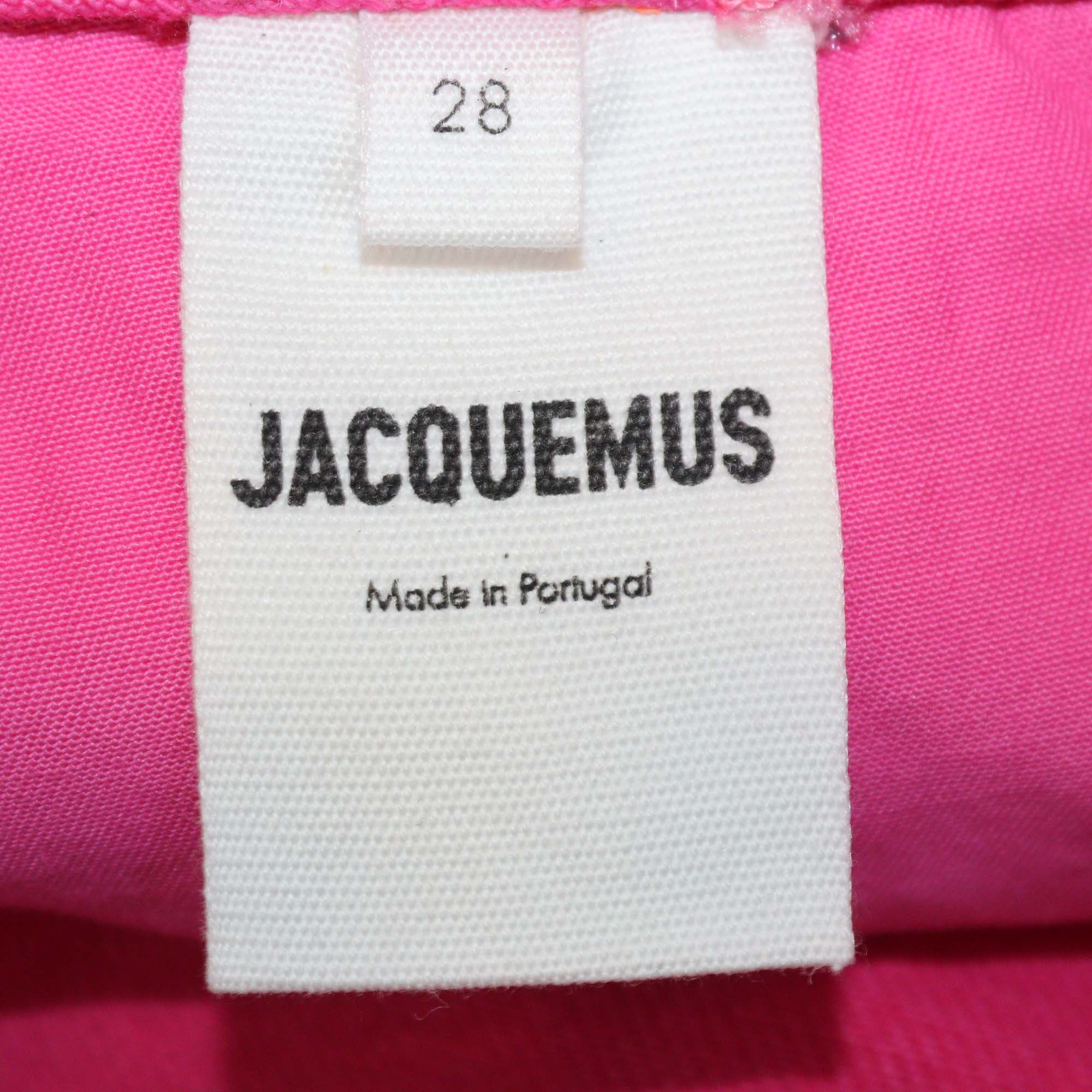Jacquemus Pink Denim Le Splash Mini Skirt