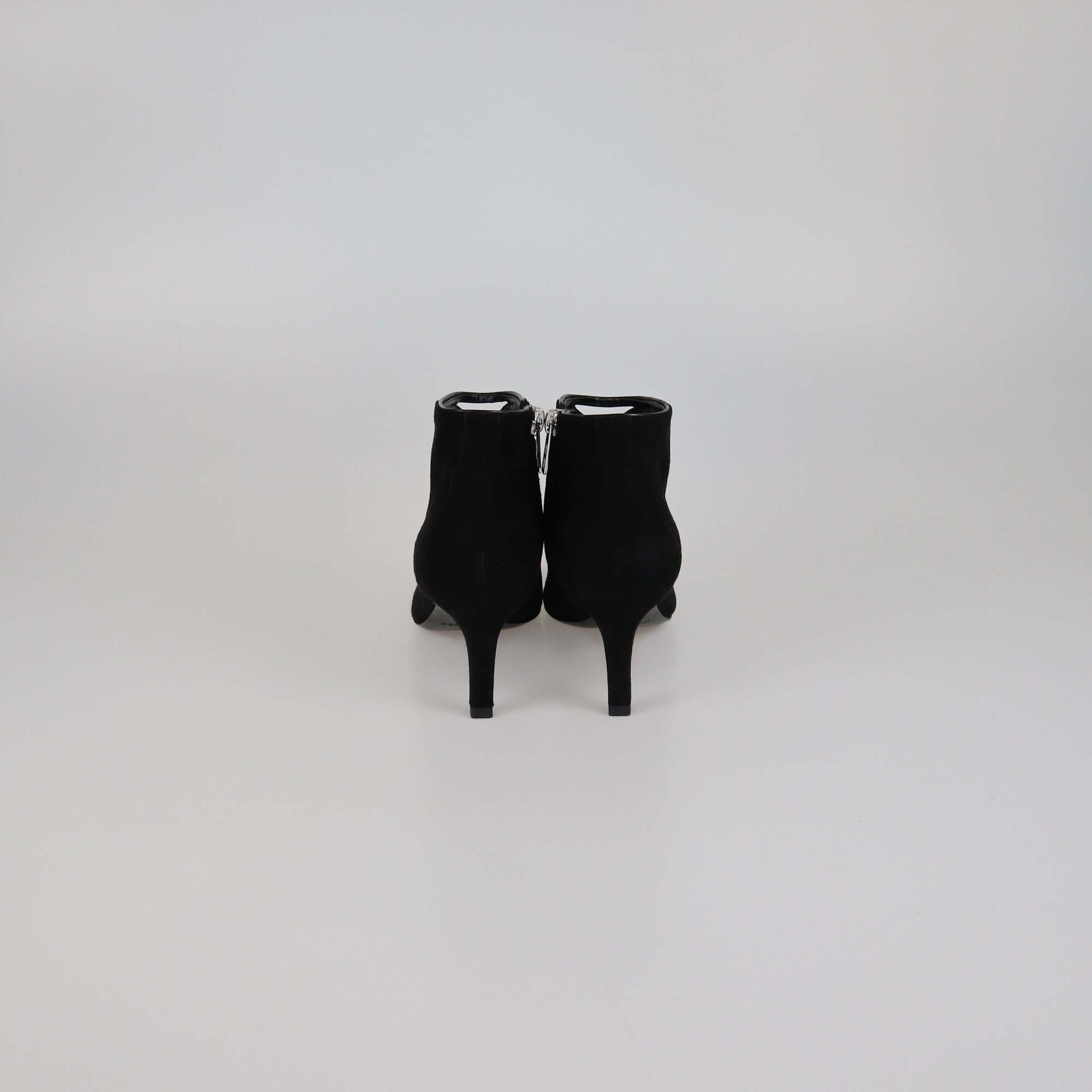 Hermes Black Suede Pointed Toe Booties