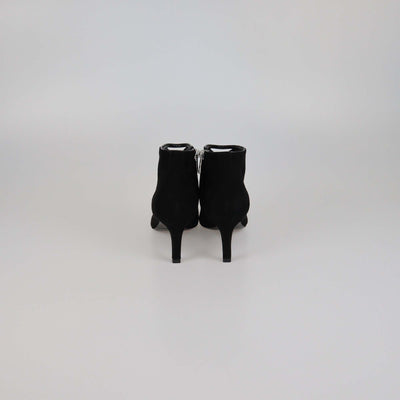 Hermes Black Suede Pointed Toe Booties