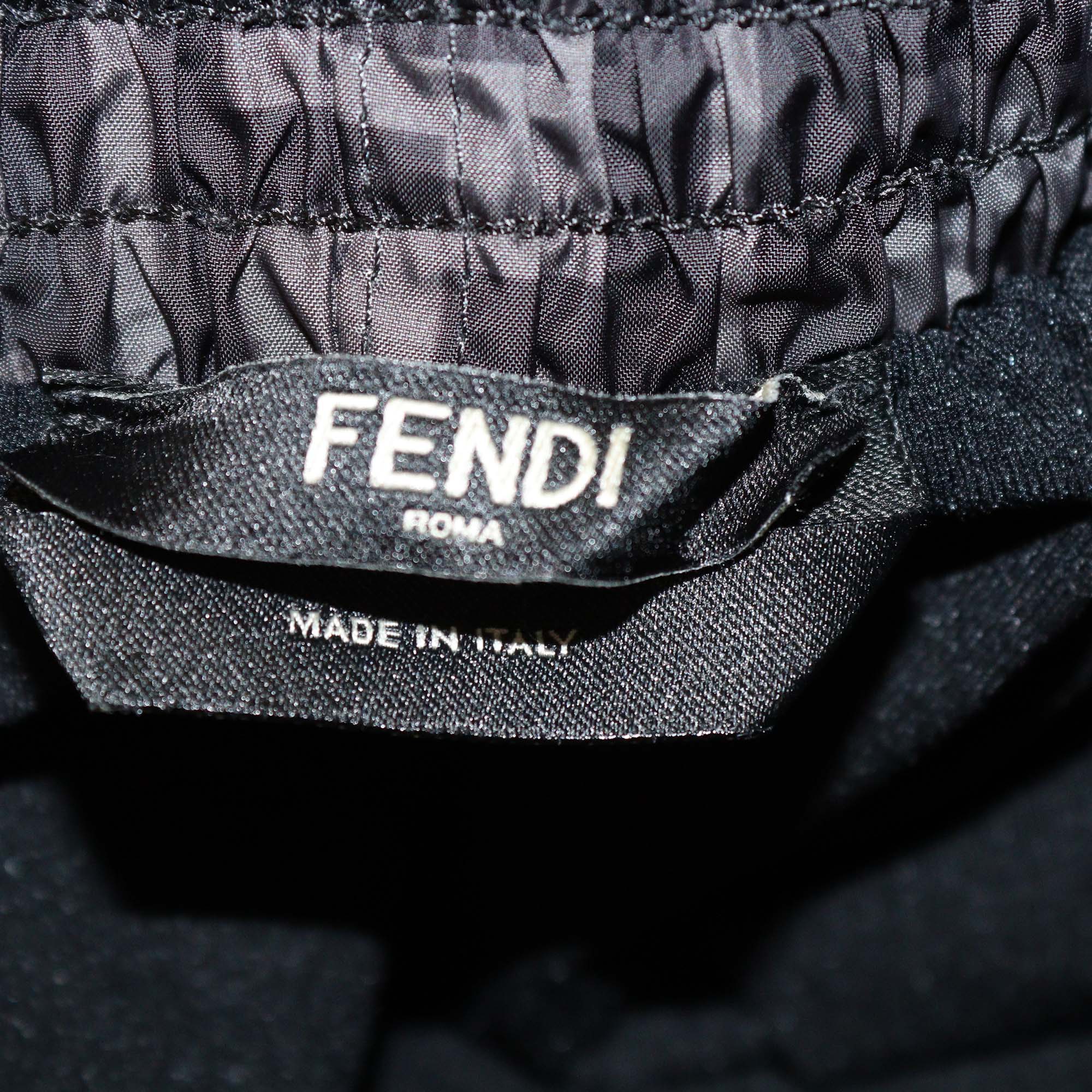 Fendi Black/Grey FF Print Nylon Swim Short