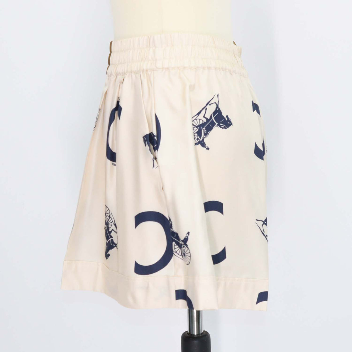 Celine Tricolor Silk Carriage Print Pyjama Short