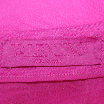 Valentino Fuchsia Wool & Silk Crepe Couture Bow Maxi Skirt
