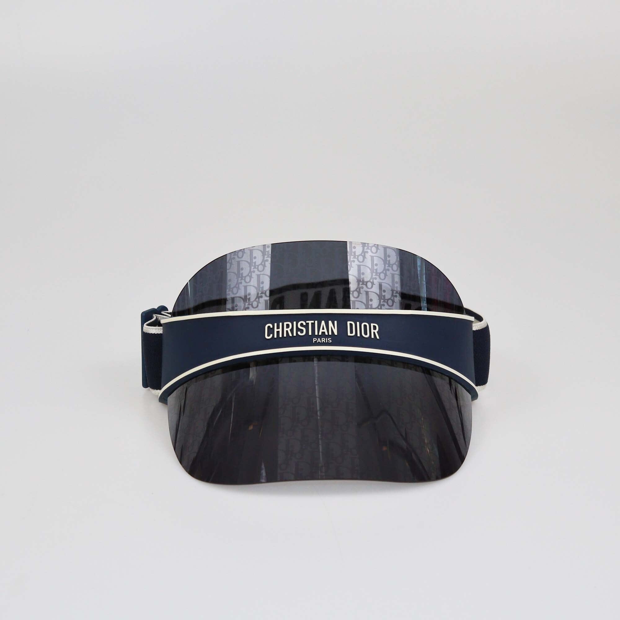 Christian Dior Navy Blue Oblique DiorClub 1VU Visor Womens Christian Dior 