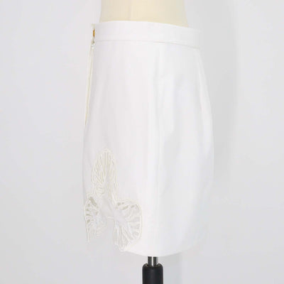 Acler White Cotton Blairhall Mini Skirt