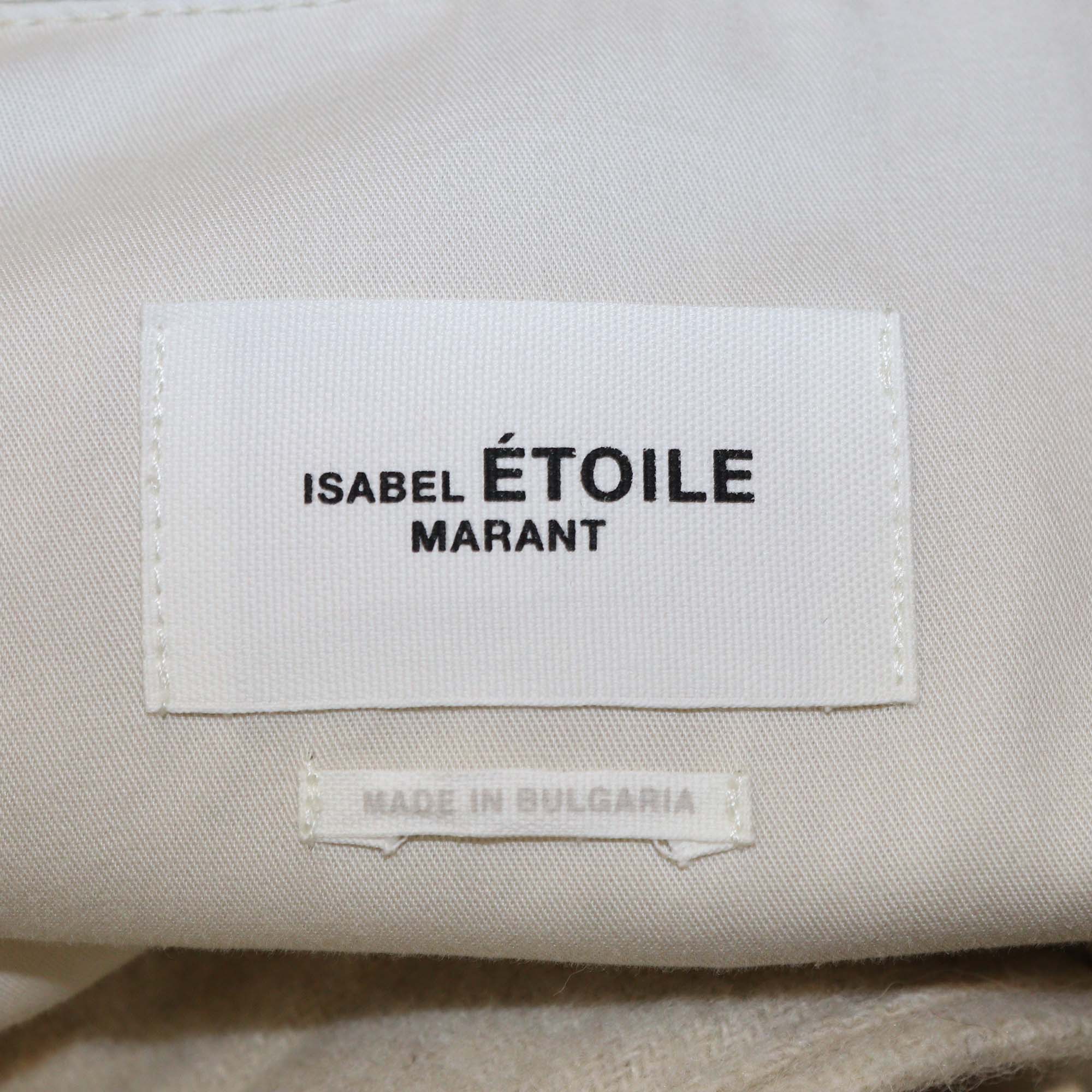 Etoile Isabel Marant Beige Wool Button Front Long Coat