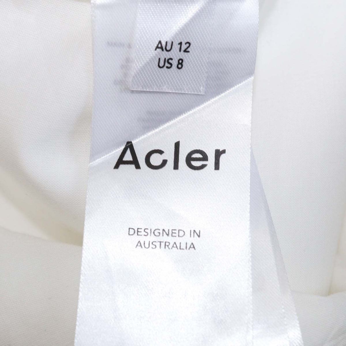 Acler White Cotton Blairhall Mini Skirt